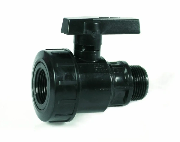 Кран шаровой (черн) ПНД Irritec НВ 1"