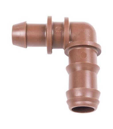 Штуцер угловой TECO 104574 - 17 мм  ( для капельного шланга)