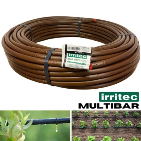 Капельный шланг Irritec MULTIBAR  (16mm, 2.1л/ч, 33см, бухта 100м. коричневый)
